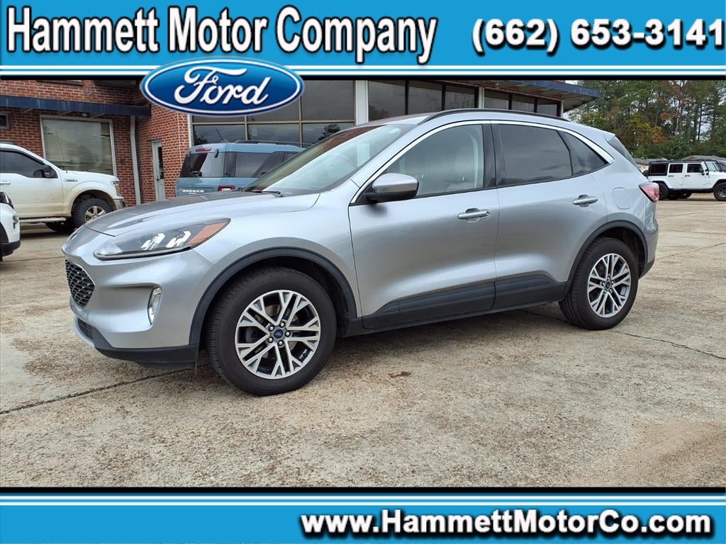 2021 Ford Escape SEL in Silver — front three-quarter view
