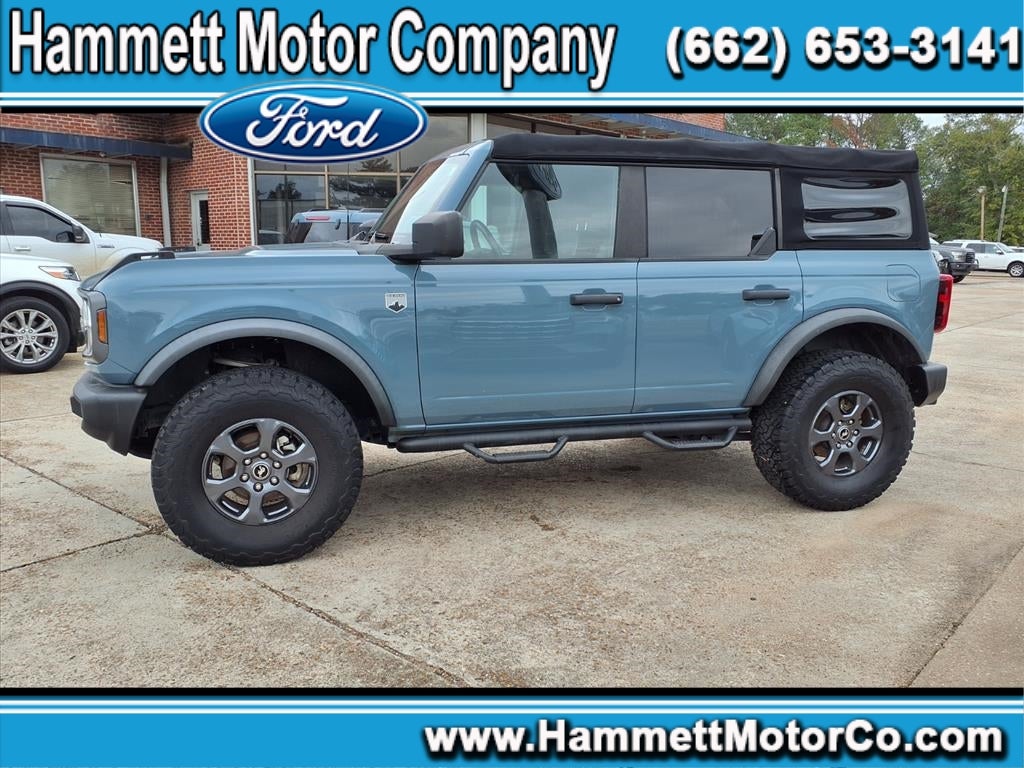 2021 Ford Bronco Big Bend in Area 51 — front three-quarter view