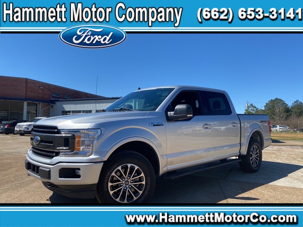 2019 Ford F-150 XLT in Silver — front three-quarter view
